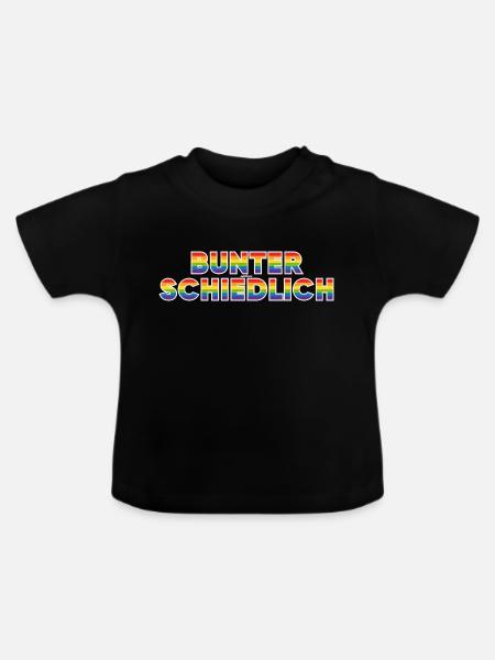 Einzigartig Anders. Bunterschiedlich - Baby Bio-T-Shirt mit Rundhals - Schwarz