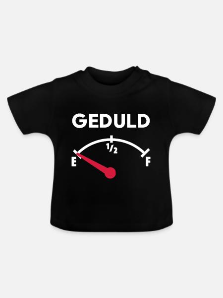 Geduld - Baby Bio-T-Shirt mit Rundhals - Schwarz
