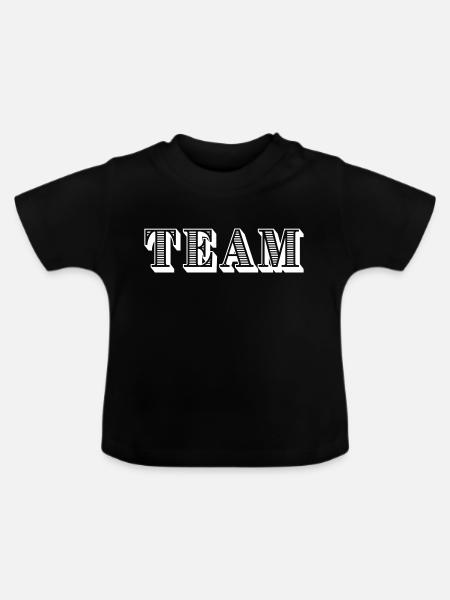 Team - Baby Bio-T-Shirt mit Rundhals - Schwarz
