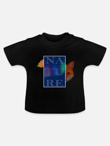 Natur - Baby Bio-T-Shirt mit Rundhals - Schwarz