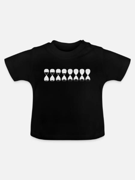 Time - Baby Bio-T-Shirt mit Rundhals - Schwarz