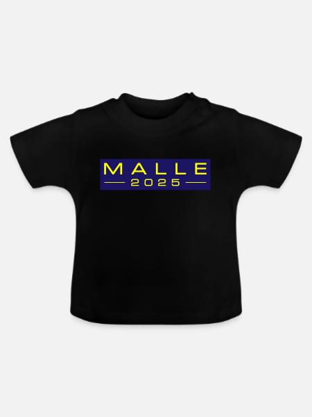 Malle 2025 - Baby Bio-T-Shirt mit Rundhals - Schwarz