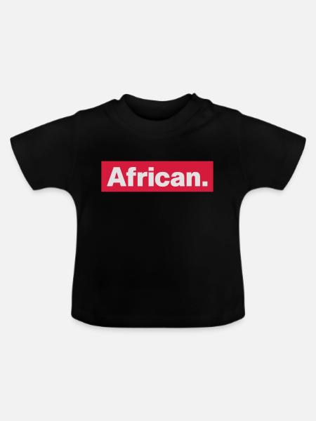 African - Baby Bio-T-Shirt mit Rundhals - Schwarz