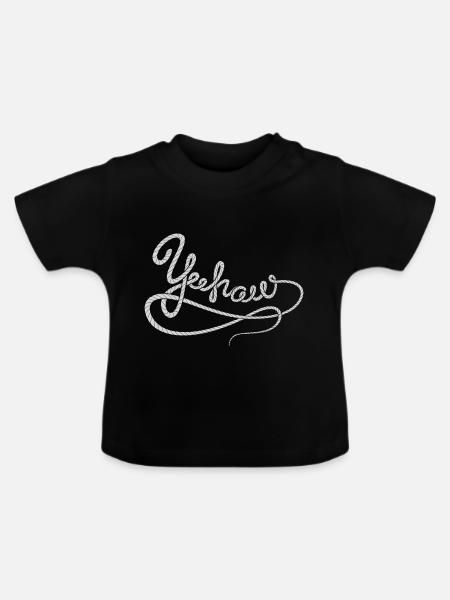 yeehaw - Baby Bio-T-Shirt mit Rundhals - Schwarz