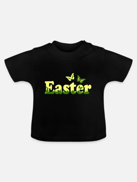 Easter - Baby Bio-T-Shirt mit Rundhals - Schwarz
