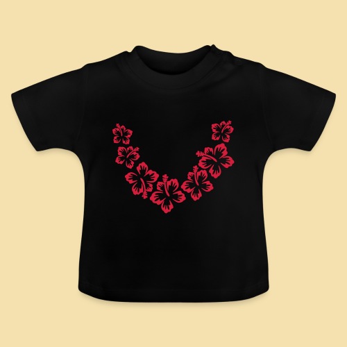 Hawaii Blumenkette - Baby Bio-T-Shirt mit Rundhals