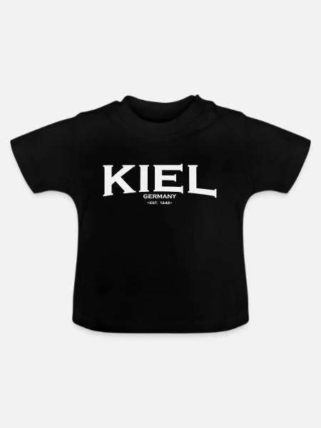 Kiel - Baby Bio-T-Shirt mit Rundhals - Schwarz