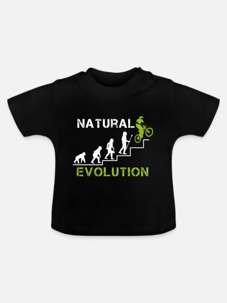 DownHill Evolution - Baby Bio-T-Shirt mit Rundhals - Schwarz