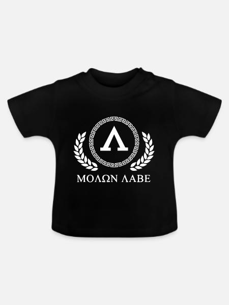 MOLON LABE Sparta - Spartan - Baby Bio-T-Shirt mit Rundhals - Schwarz
