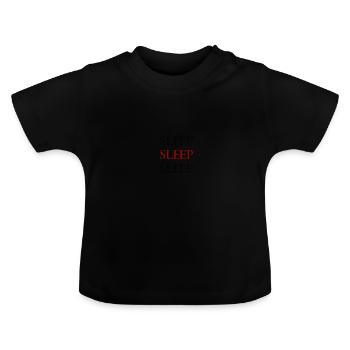 Sleep Sleep Sleep - Baby Bio-T-Shirt mit Rundhals - Schwarz - Vorne