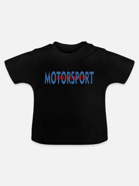 MOTORSPORT - Camiseta orgánica para bebé con cuello redondo - negro