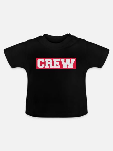 Crew - Baby Bio-T-Shirt mit Rundhals - Schwarz