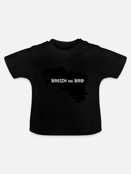 BREIZH MA BRO - Baby Bio-T-Shirt mit Rundhals - Schwarz