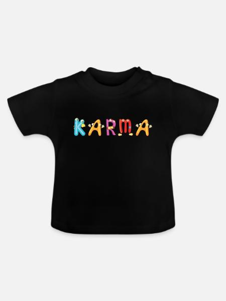 Karma - Baby Bio-T-Shirt mit Rundhals - Schwarz