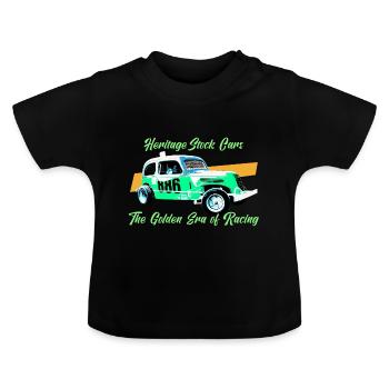 Heritage Stock Car Racing - Baby Bio-T-Shirt mit Rundhals - Schwarz - Vorne