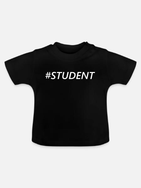 #STUDENT - Baby Bio-T-Shirt mit Rundhals - Schwarz