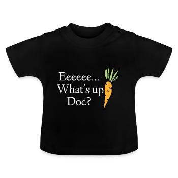 whats up doc citation de dessin animé drôle - T-shirt bio col rond Bébé - noir - Devant
