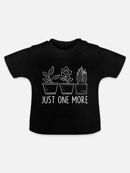 Nur noch eine Pflanze - Baby Bio-T-Shirt mit Rundhals - Schwarz