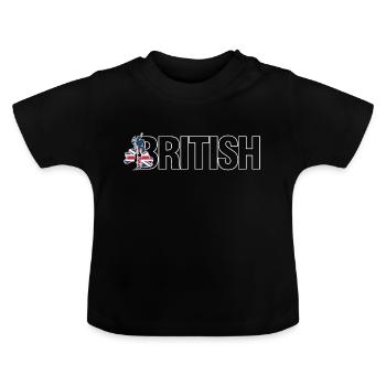 british isles - Baby Organic T-Shirt with Round Neck - black - Front
