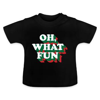FUN - Baby Bio-T-Shirt mit Rundhals - Schwarz - Vorne
