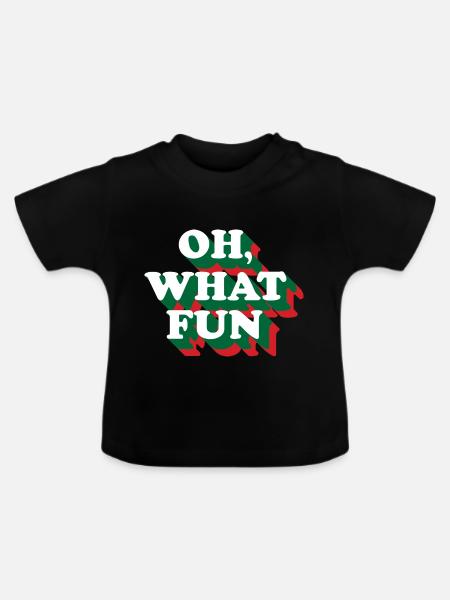 FUN - Baby Bio-T-Shirt mit Rundhals - Schwarz