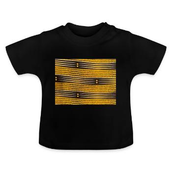 LINE-WACHS - Baby Bio-T-Shirt mit Rundhals - Schwarz - Vorne