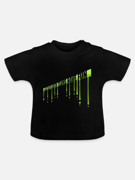 Both Teams Have Fun - Baby Bio-T-Shirt mit Rundhals - Schwarz