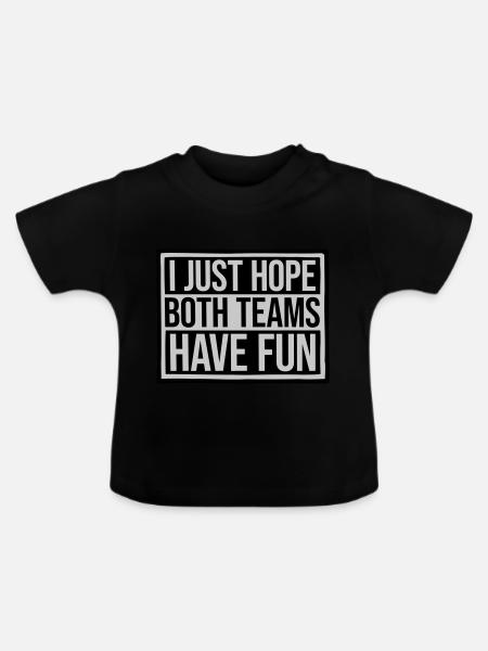 Both Teams Have Fun - Baby Bio-T-Shirt mit Rundhals - Schwarz