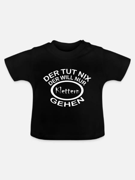 climbing - Baby Bio-T-Shirt mit Rundhals - Schwarz