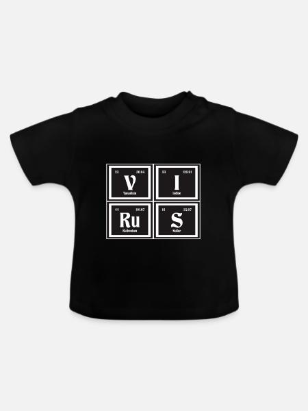 Viren-| Periodensystem der Elemente - Baby Bio-T-Shirt mit Rundhals - Schwarz