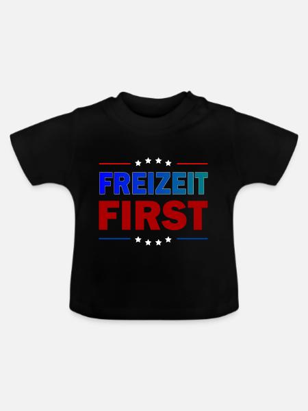 Freizeit First - Baby Bio-T-Shirt mit Rundhals - Schwarz