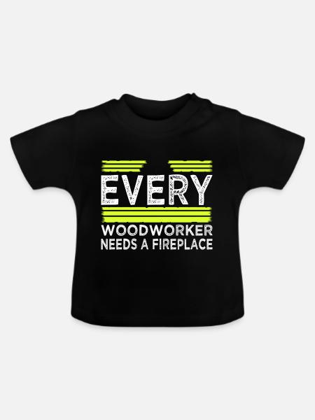 cabinetmaker tools cutter forestry - Baby Bio-T-Shirt mit Rundhals - Schwarz