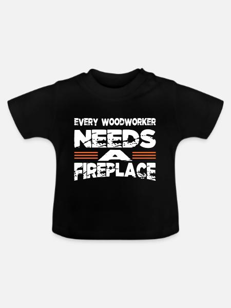 birthday gift gift idea - Baby Bio-T-Shirt mit Rundhals - Schwarz