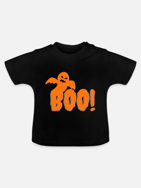 Boo - Baby Bio-T-Shirt mit Rundhals - Schwarz