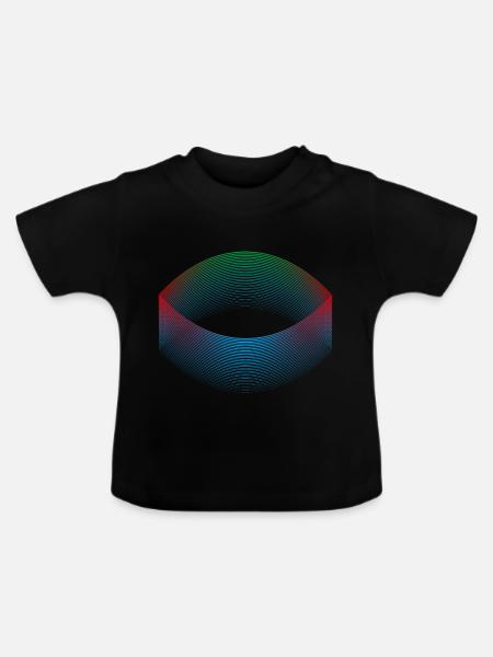 Stadion der Träume - Baby Bio-T-Shirt mit Rundhals - Schwarz