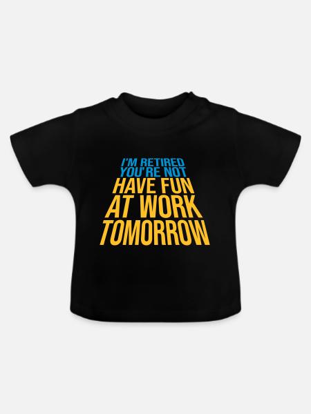 have fun at work - Baby Bio-T-Shirt mit Rundhals - Schwarz
