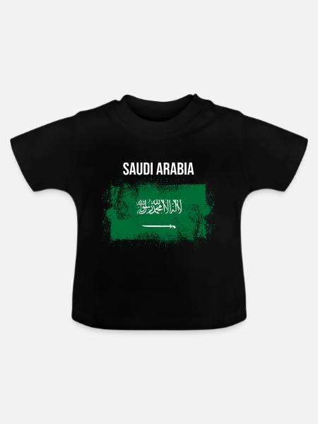 Saudi-Arabien - Baby Bio-T-Shirt mit Rundhals - Schwarz