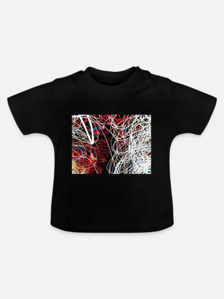 forms of light - Baby Bio-T-Shirt mit Rundhals - Schwarz
