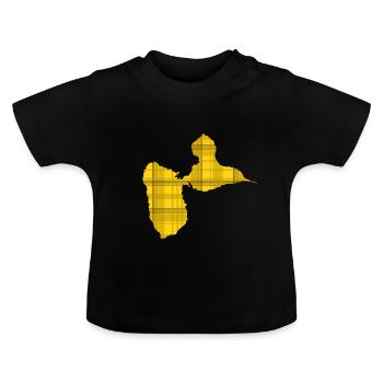 Guadeloupe - Baby Bio-T-Shirt mit Rundhals - Schwarz - Vorne