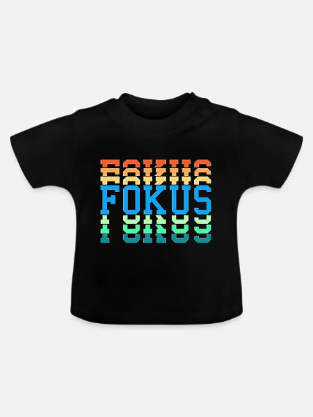 Fokus - Baby Bio-T-Shirt mit Rundhals - Schwarz