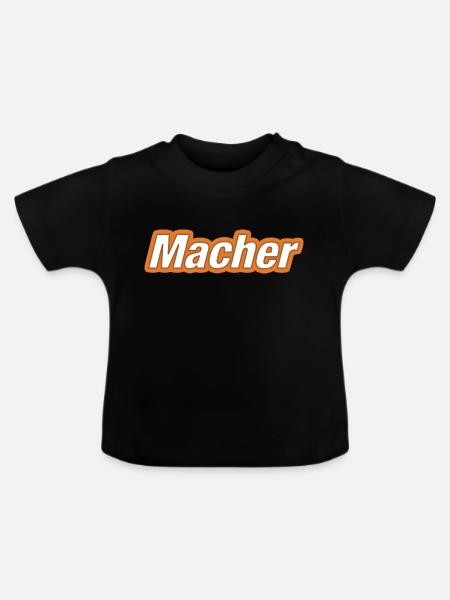 Macher - Baby Bio-T-Shirt mit Rundhals - Schwarz