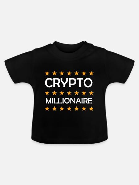 Crypto Bitcoin Trading - Baby Bio-T-Shirt mit Rundhals - Schwarz