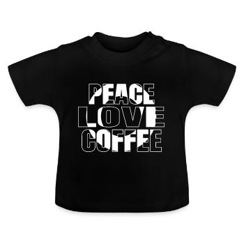 Blagues Cool Citation Amateur de café Geek Coffeebean Milk - T-shirt bio col rond Bébé - noir - Devant