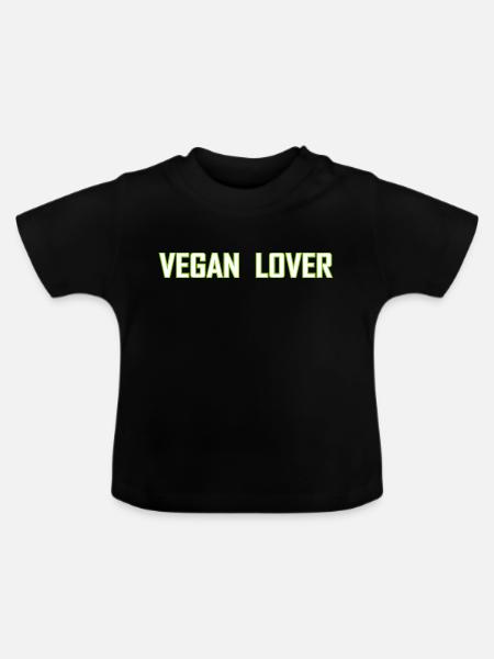 Vegan Veggie - Baby Bio-T-Shirt mit Rundhals - Schwarz