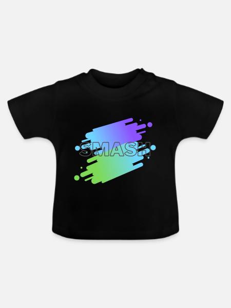 smash 1 - Baby Bio-T-Shirt mit Rundhals - Schwarz