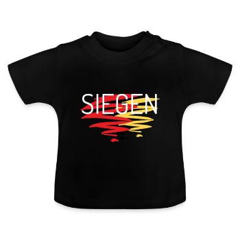 Siegen in Siegen (Siegen Deutschland Souvenir) - Baby Bio-T-Shirt mit Rundhals - Schwarz - Vorne