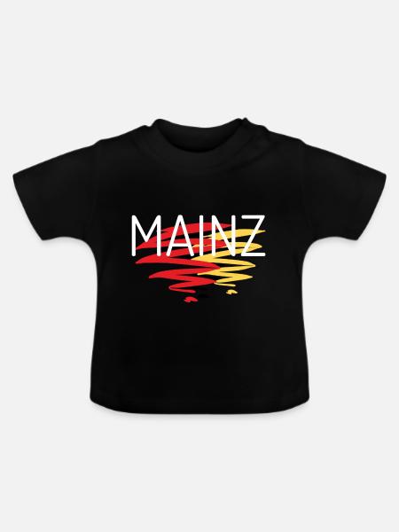 Mainz Souvenir für stolze Mainzer - Baby Bio-T-Shirt mit Rundhals - Schwarz
