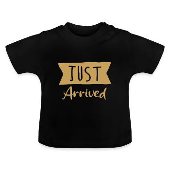 Bébé - Vient d’arriver - Naissance - Vient d’arriver - - T-shirt bio col rond Bébé - noir - Devant