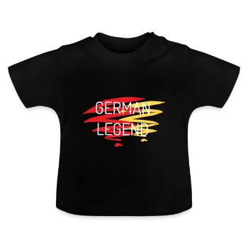 Deutsche Legende - German Legend - Baby Organic T-Shirt with Round Neck - black - Front