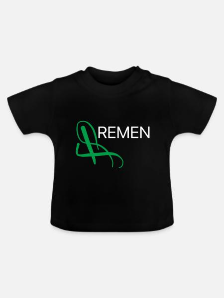 Bremen T-Shirt Souvenir Bremen Pullover - Baby Bio-T-Shirt mit Rundhals - Schwarz